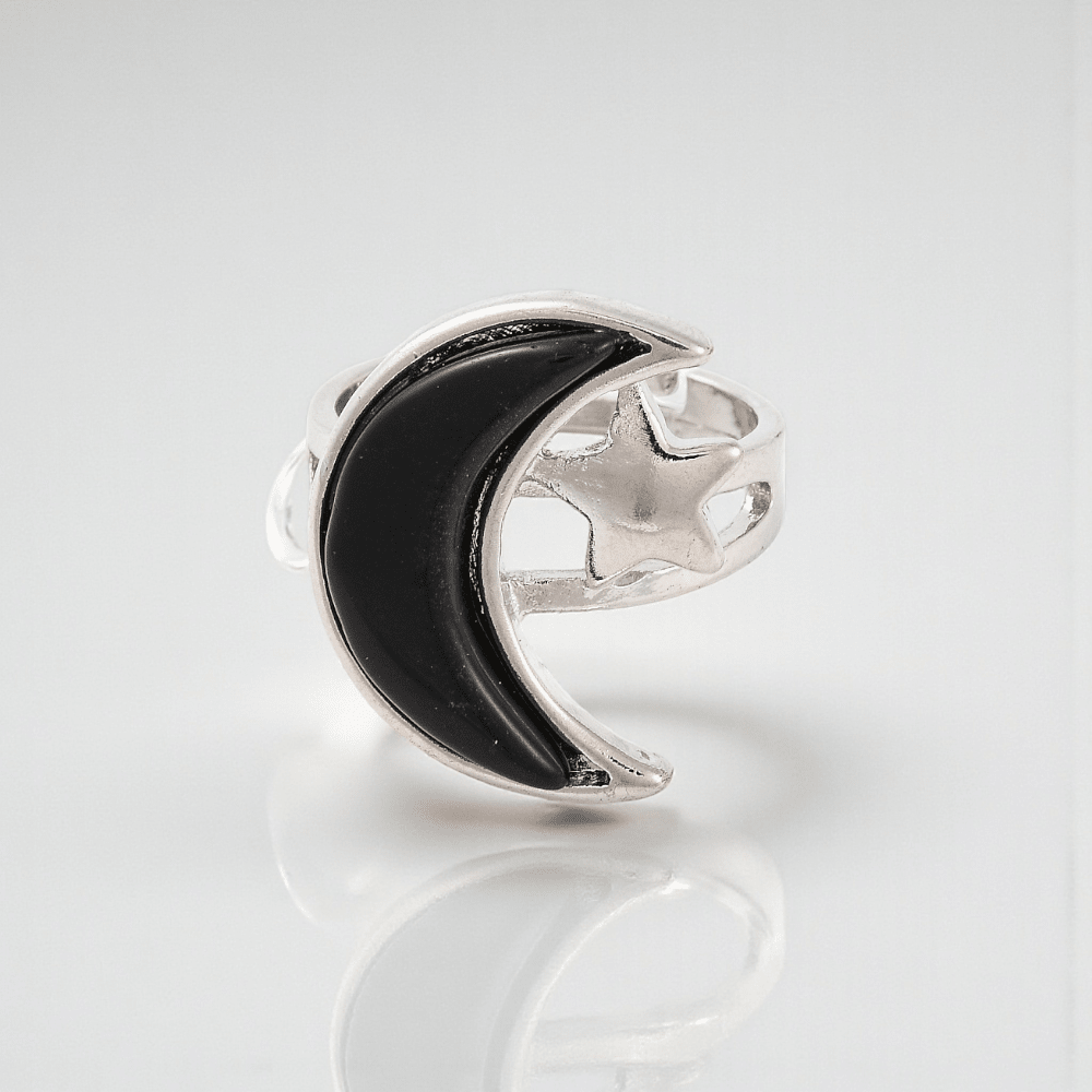 black obsidian ring root chakra protection jewelry available at zen collection crystal store in Barrie Ontario Canada. Shop in-store or online now.