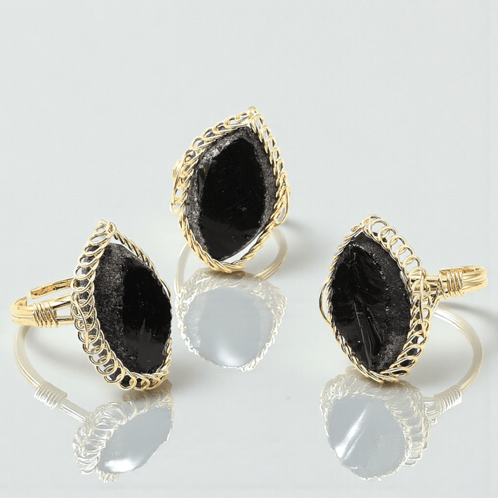 root chakra black obsidian crystal jewelry available at zen collection. Shop in-store or online now