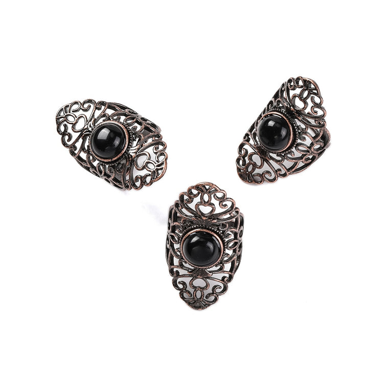 Natural Black Obsidian gemstone adjustable ring available at Zen Collection Canadian Metaphysical Store Near Me