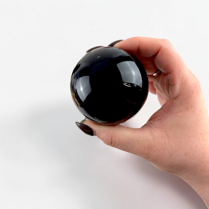 Root Chakra Crystals - Black Obsidian Crystal Sphere available at zen collection metaphysical supply store in Barrie