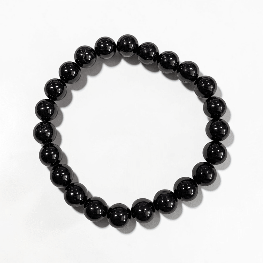 Black tourmaline bracelet for negative energy protection available at Zen Collection Metaphysical Store in Barrie Ontario Canada 