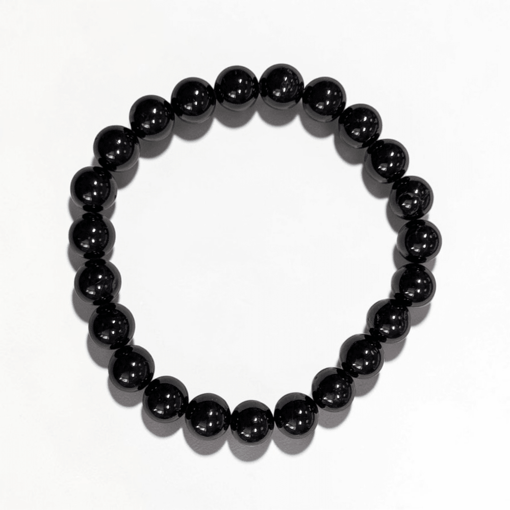 Black tourmaline bracelet for negative energy protection available at Zen Collection Metaphysical Store in Barrie Ontario Canada 