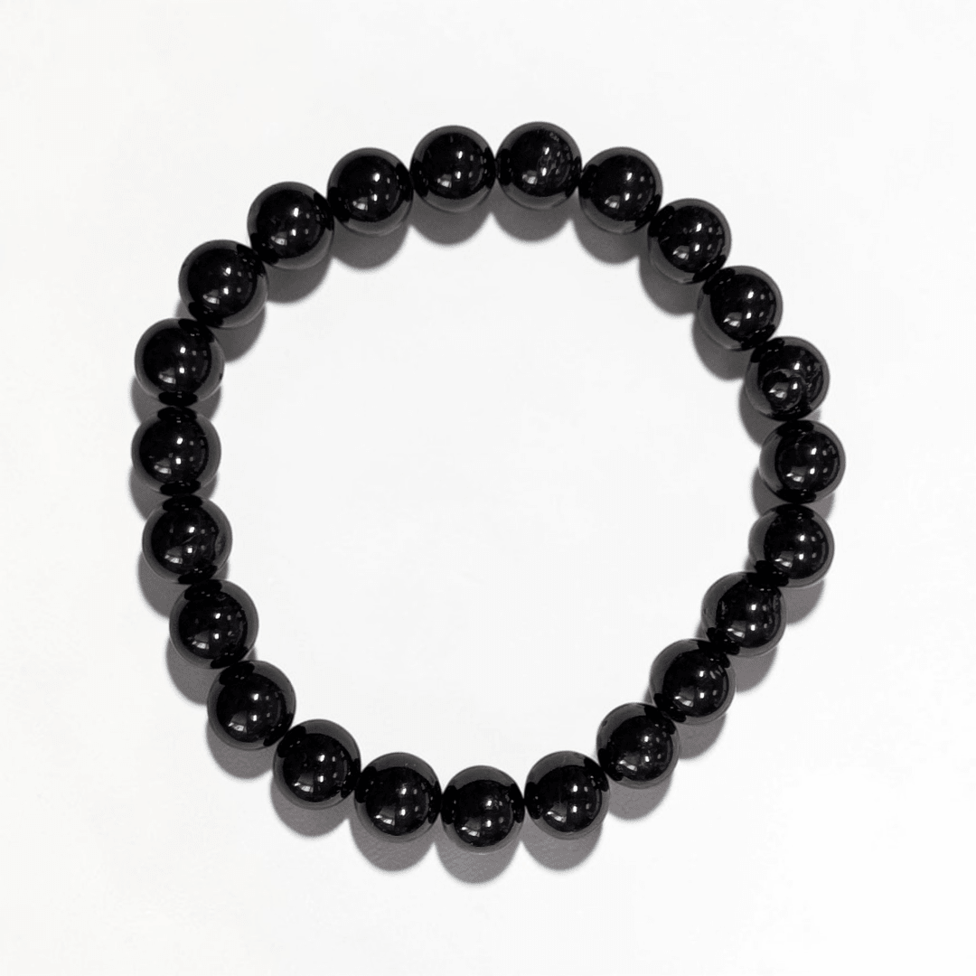 Black tourmaline bracelet for negative energy protection available at Zen Collection Metaphysical Store in Barrie Ontario Canada 