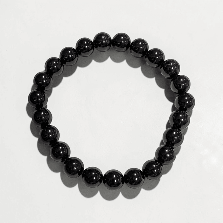 Black tourmaline bracelet for negative energy protection available at Zen Collection Metaphysical Store in Barrie Ontario Canada 