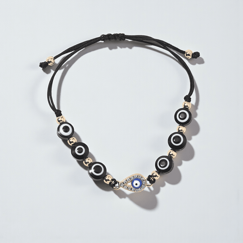 Evil eye bracelet designed to deflect negative energy available at zen collection metaphysical stores Barrie