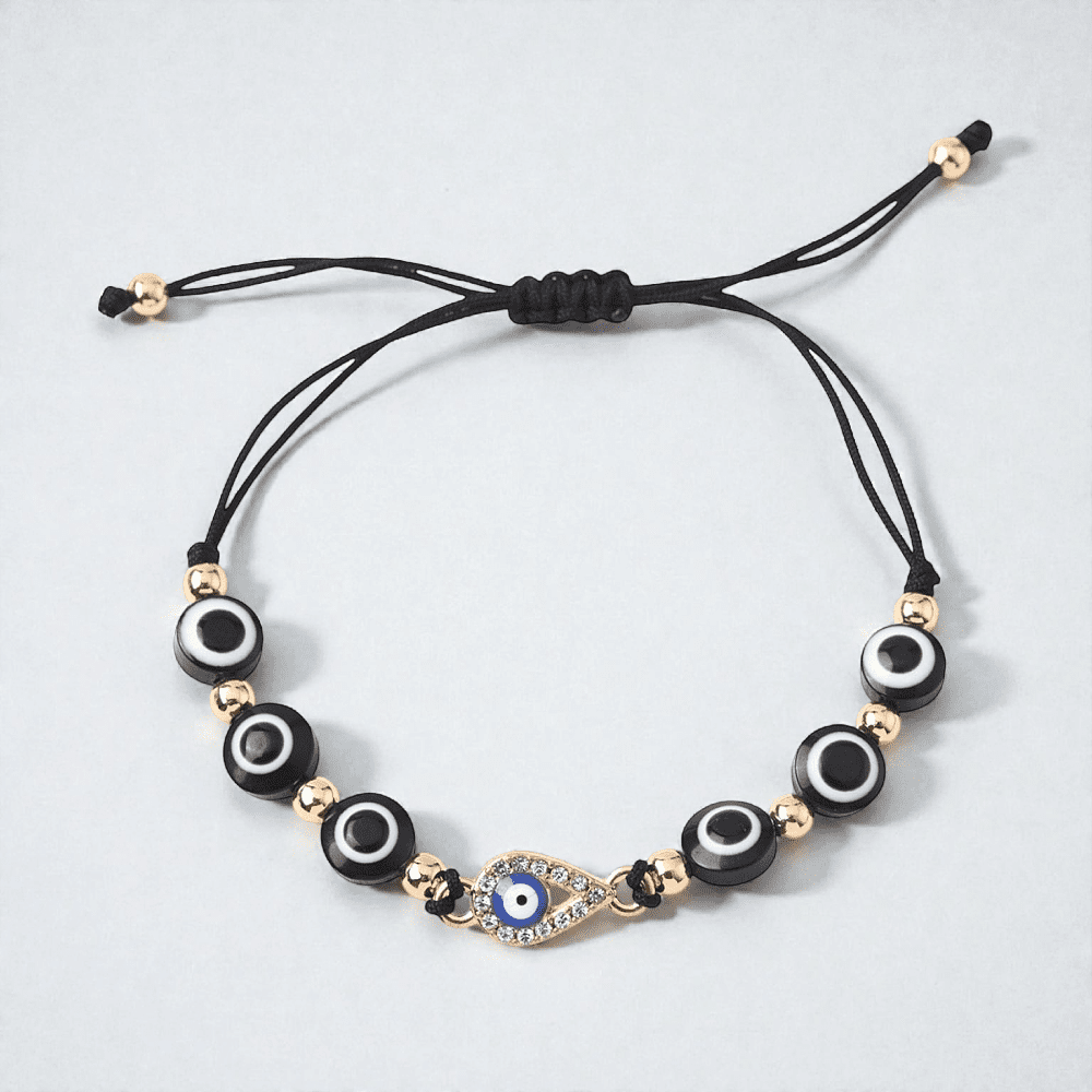Evil eye bracelet designed to deflect negative energy available at zen collection metaphysical stores Barrie