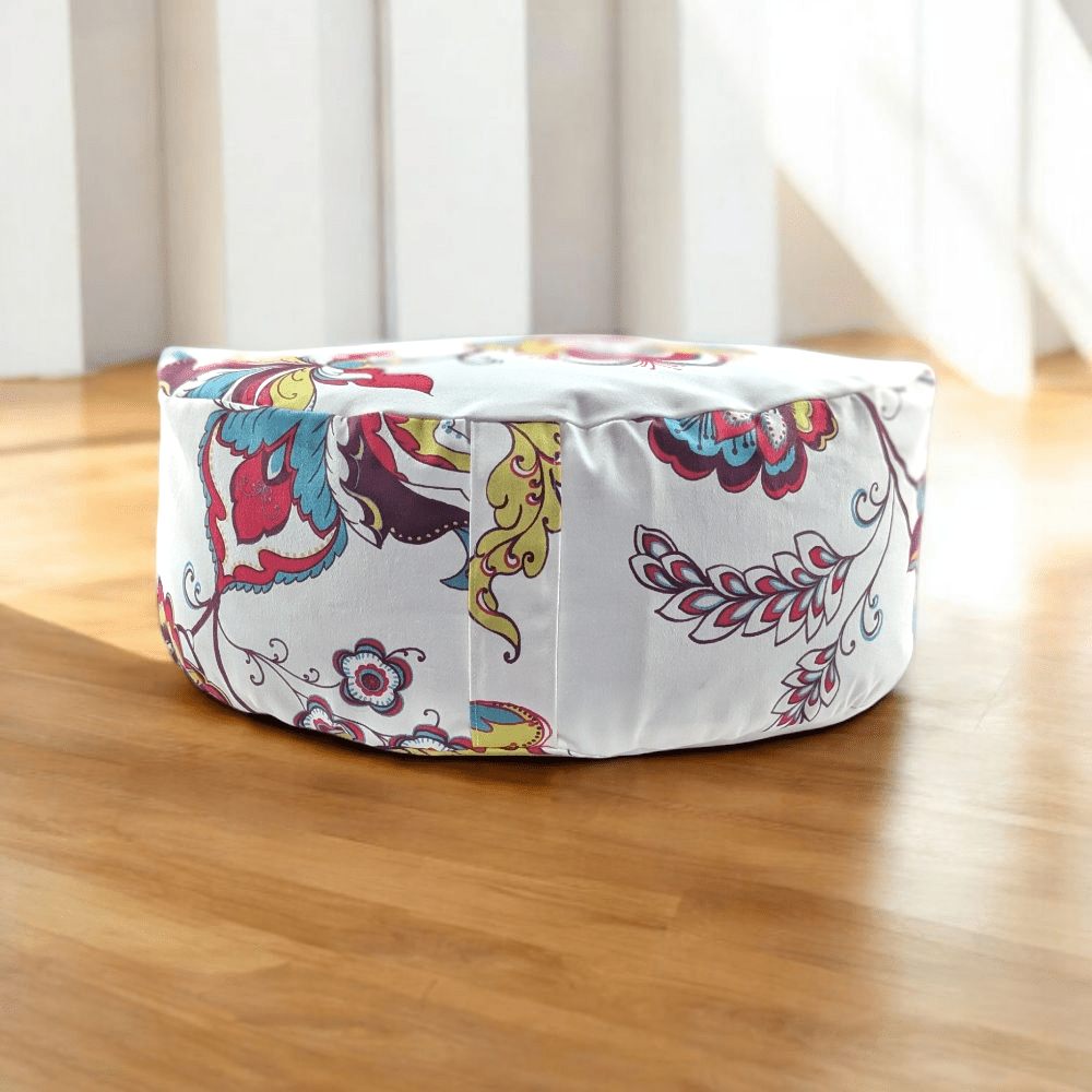 Zen Collection meditation pillow with floral design