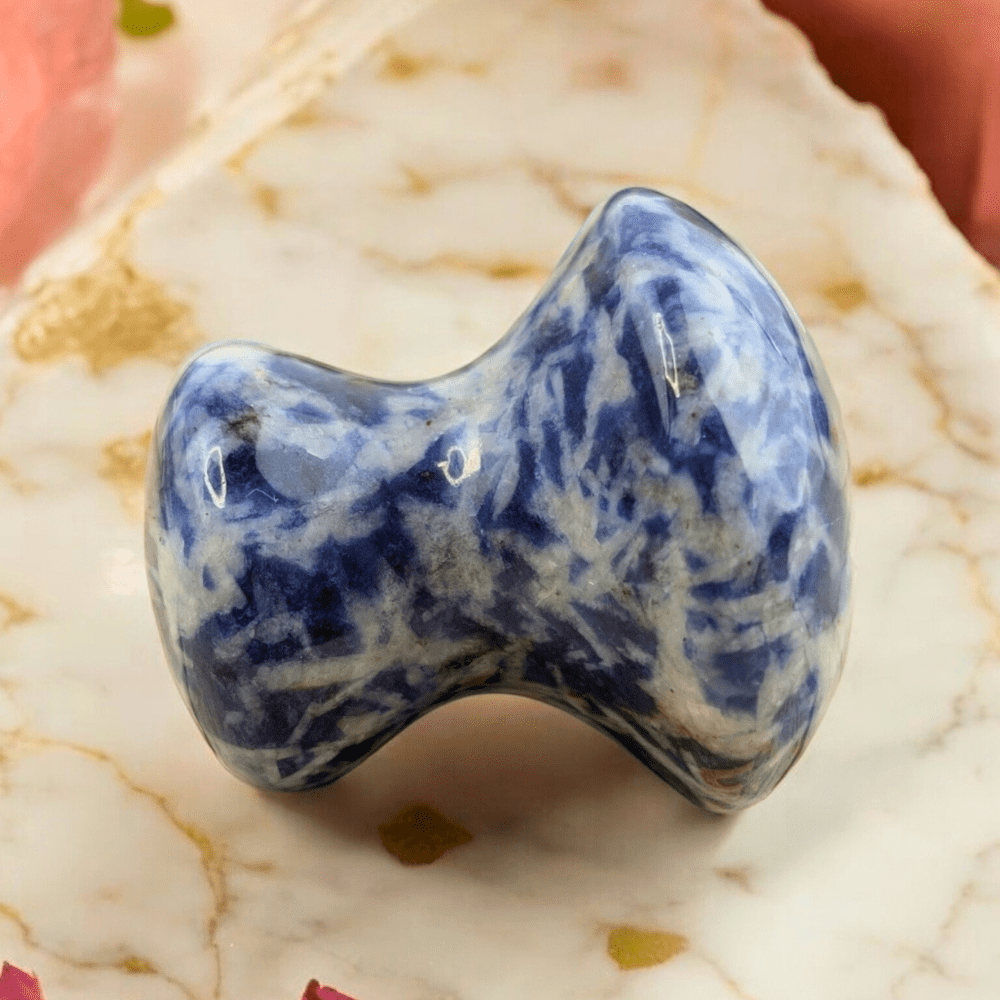 Blue Spotted Jasper Personal Massager for relaxation and balance