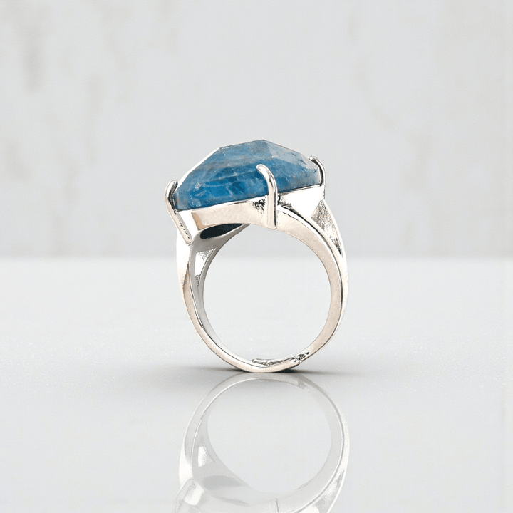 blue apatite psychic development ring for third eye. Shop in-store or online now with Zen Collection Crystal Store Canada.