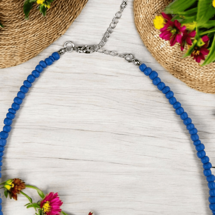 adjustable bead choker and bracelet set