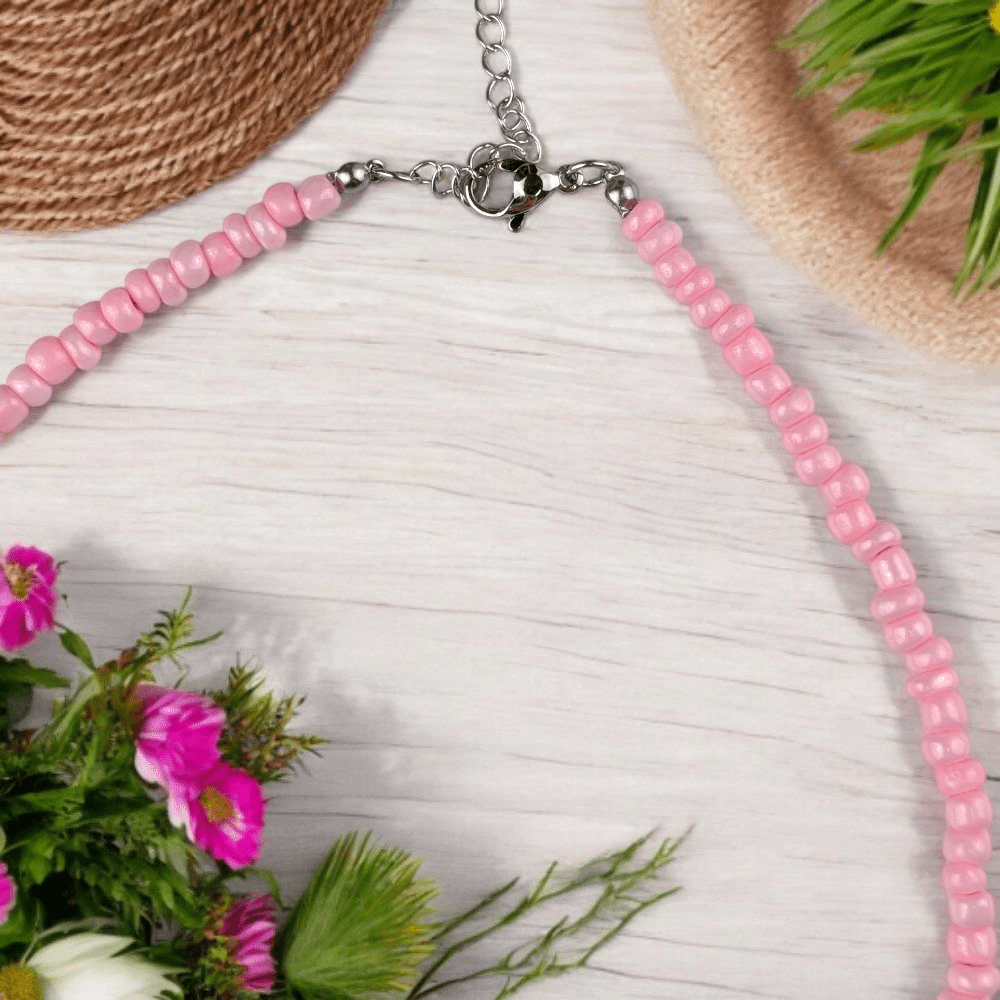 Adjustable pink choker necklace Canada