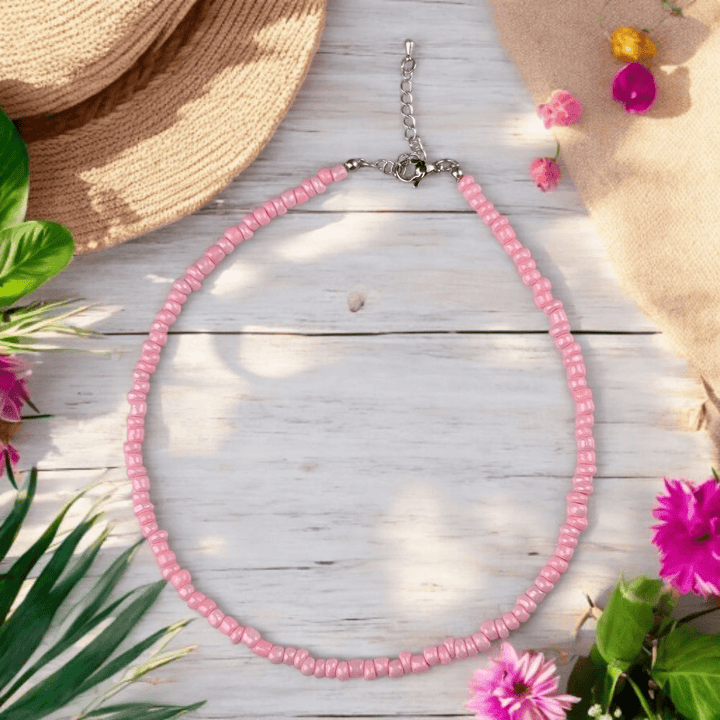 Canadian-made pink summer jewelry set