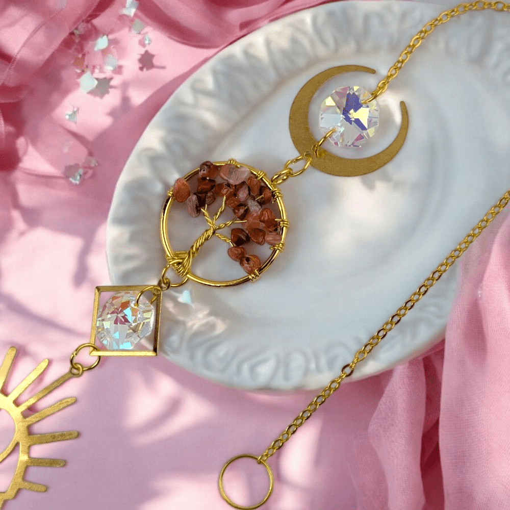 Golden spiritual sun catcher for energy and strength