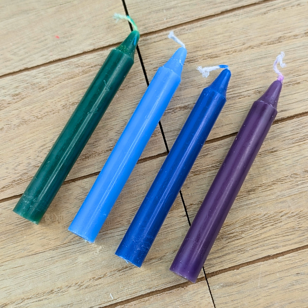 Mini chime candles for chakra healing rituals and meditation