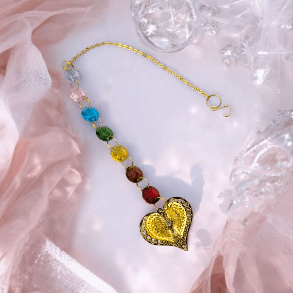 Hanging chakra energy alignment suncatcher


