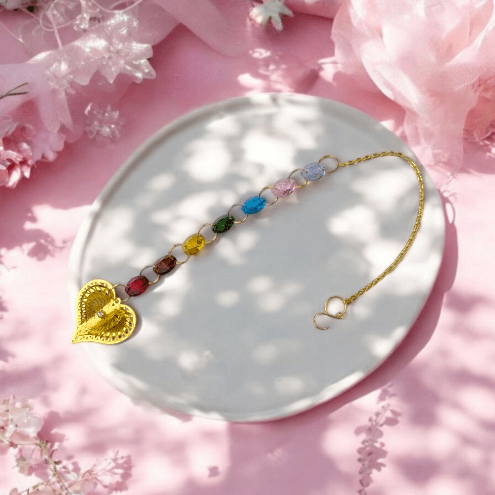 Chakra sun catcher with gold heart from Zen Collection