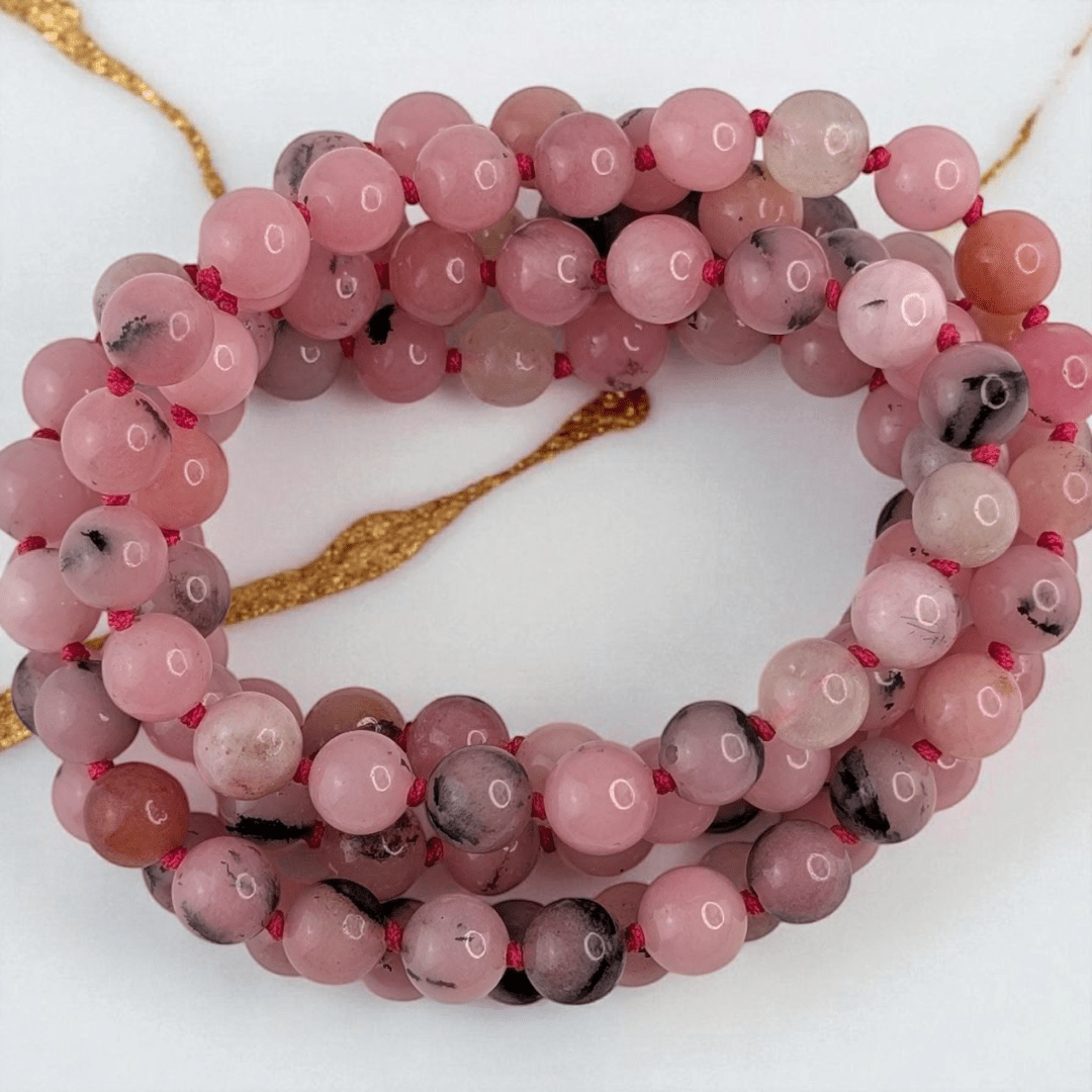 cherry blossom crystal mala 8mm available at Zen Collection Metaphysical Store Canada