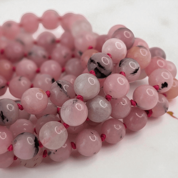 cherry blossom crystal mala 8mm available at Zen Collection Metaphysical Store Canada