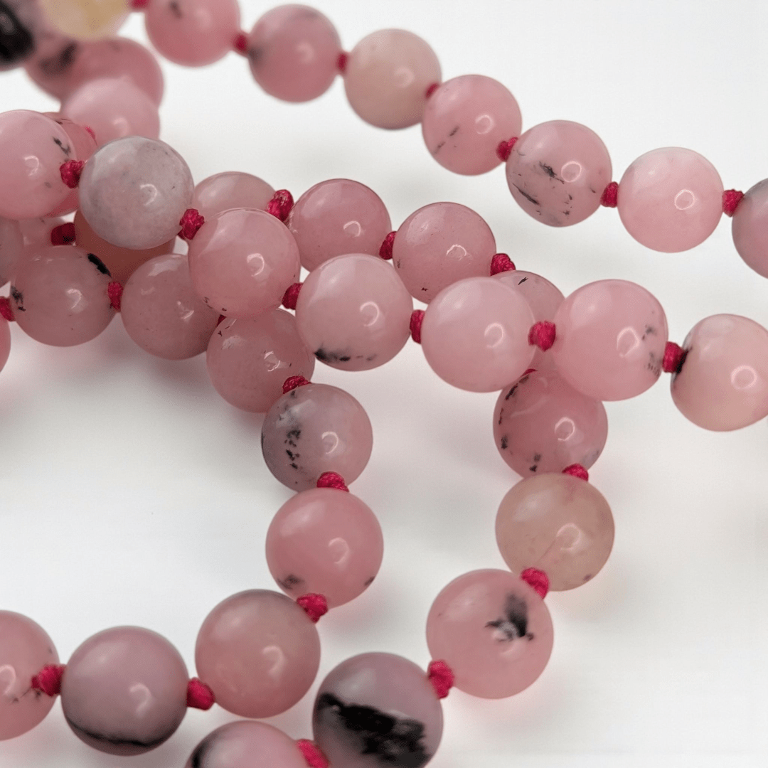 cherry blossom crystal mala 8mm available at Zen Collection Metaphysical Store Canada