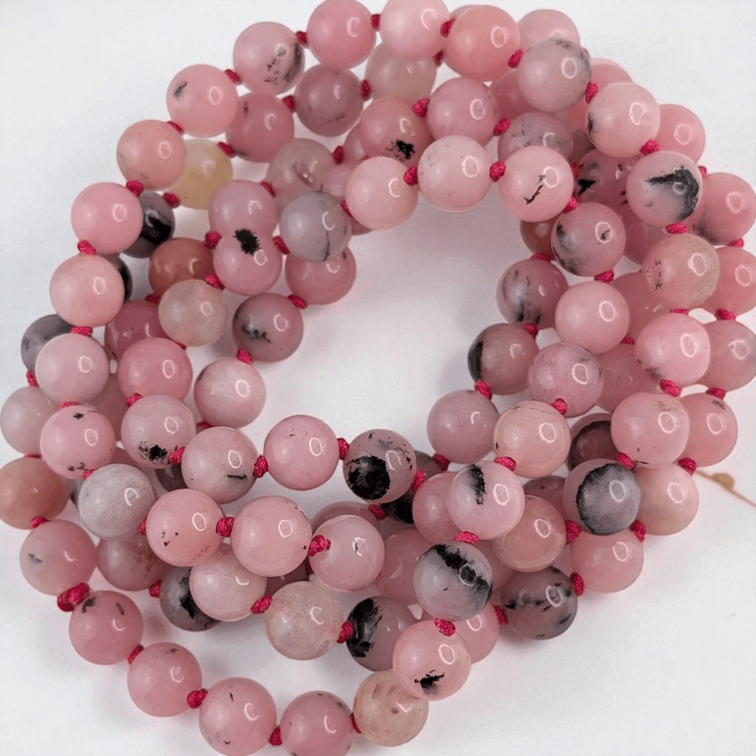 cherry blossom crystal mala 8mm available at Zen Collection Metaphysical Store Canada