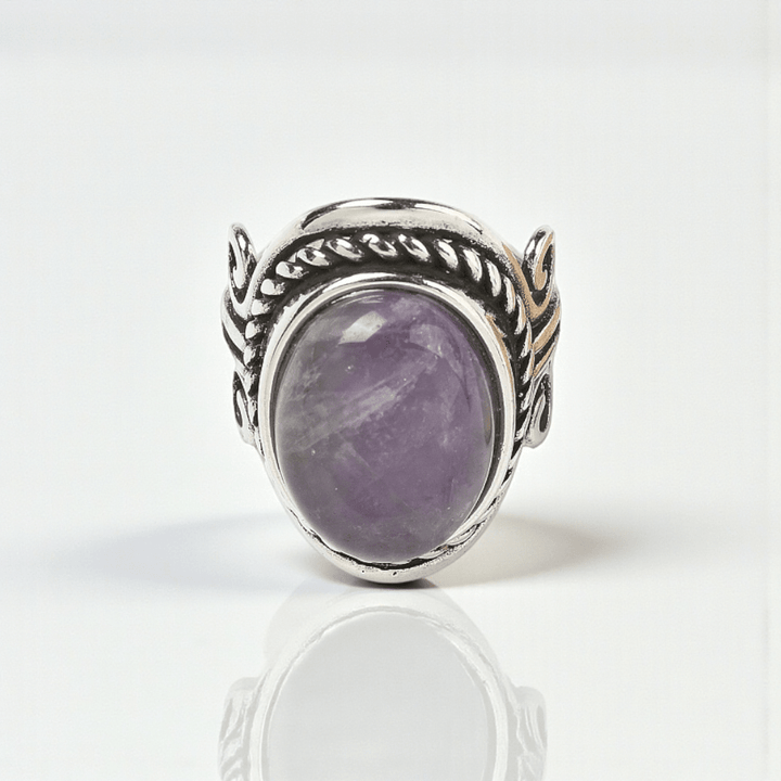 Amethyst Crystal ring for intuition and mental clarity. Shop In-store or Online Now with Zen Collection Metaphysical Store in Barrie 