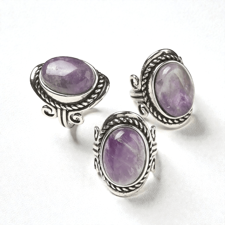 Amethyst Crystal ring for intuition and mental clarity. Shop In-store or Online Now with Zen Collection Metaphysical Store in Barrie 