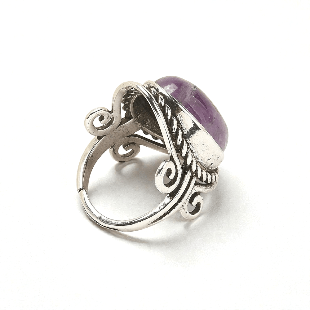 Amethyst Crystal ring for intuition and mental clarity. Shop In-store or Online Now with Zen Collection Metaphysical Store in Barrie 