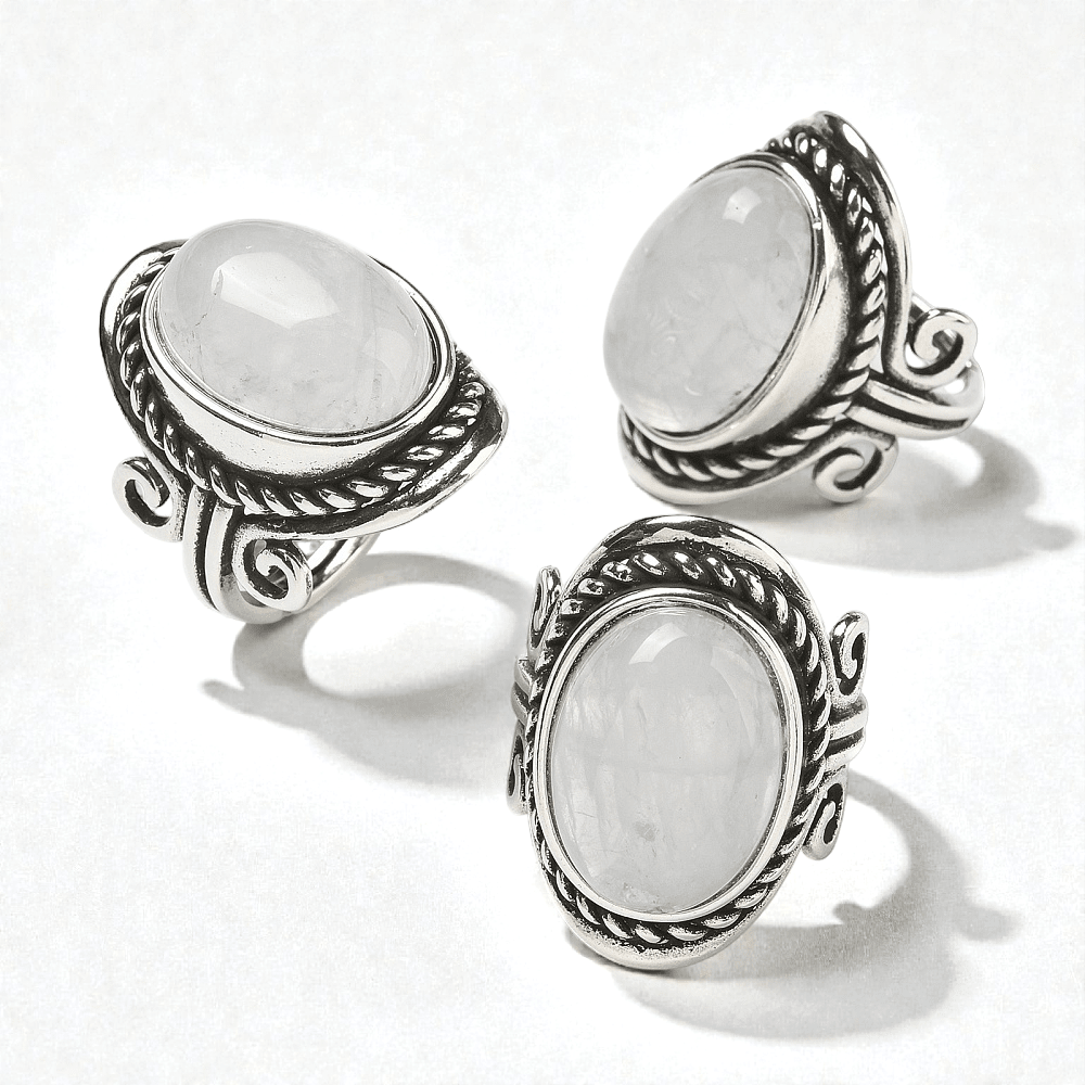 Chunky Clear Quartz crystal ring for clarity and complete Chakra  balance and alignment. Shop In-store or Online Now with Zen Collection Metaphysical Store 