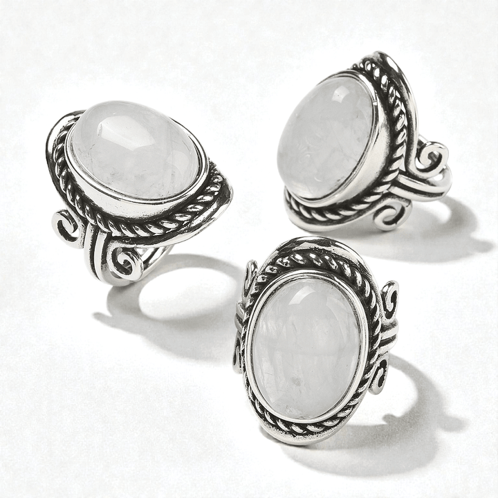 Chunky Clear Quartz crystal ring for clarity and complete Chakra  balance and alignment. Shop In-store or Online Now with Zen Collection Metaphysical Store 