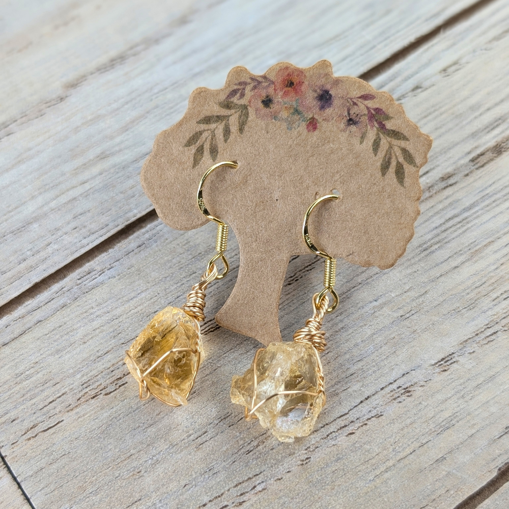 Citrine earrings and bracelet set 