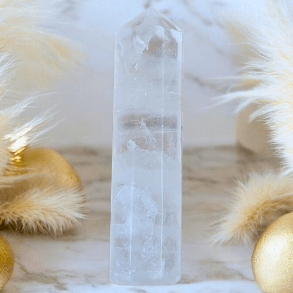 High-vibrational Clear Quartz tower