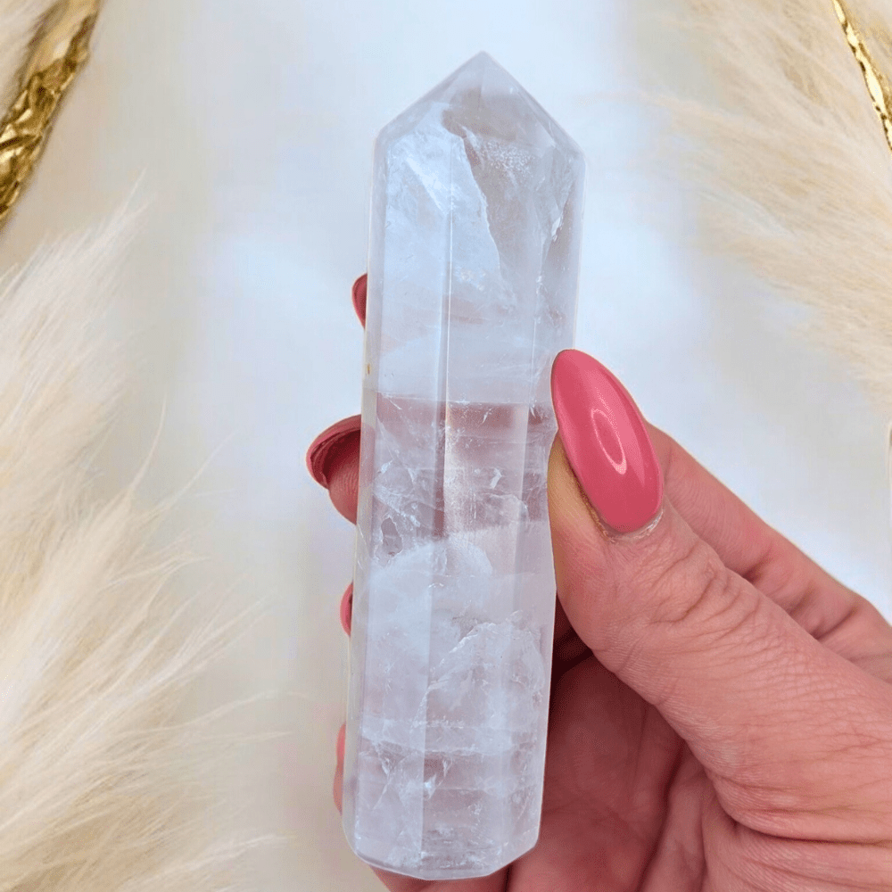 Amplify energy with a Clear Quartz point