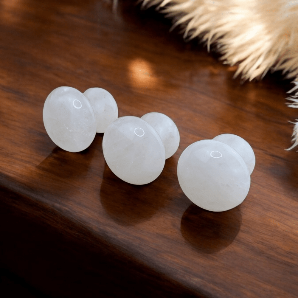 Natural Clear Quartz massage tool for self-care