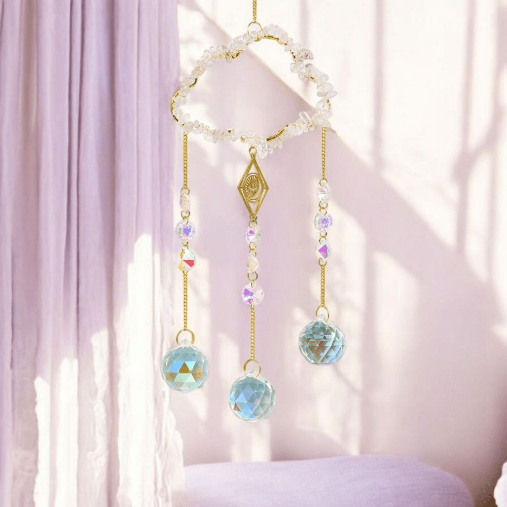 Clear Quartz cloud sun catcher from Zen Collection