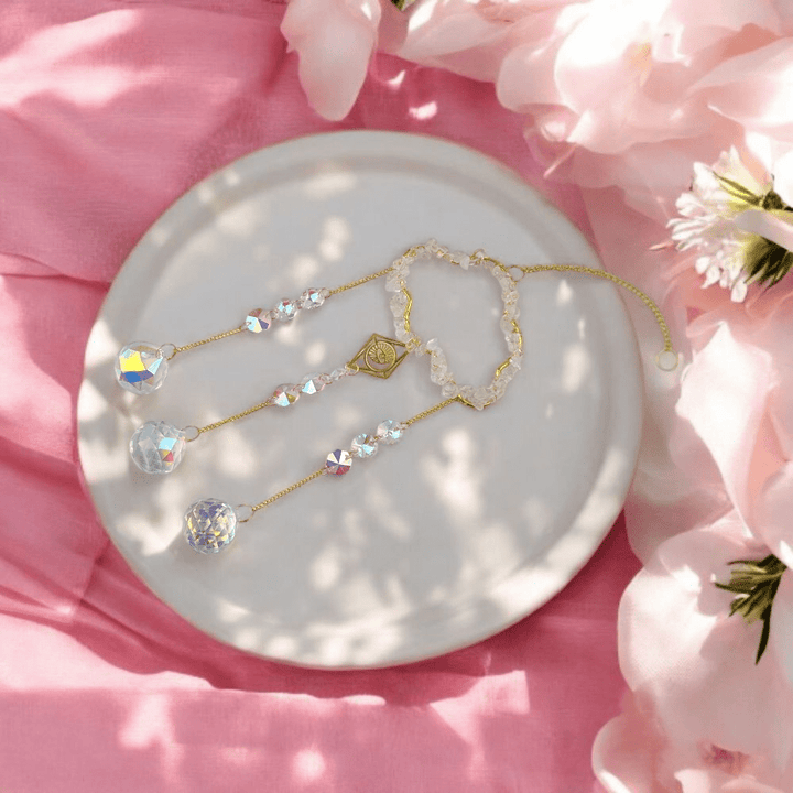 Quartz prism suncatcher for clarity