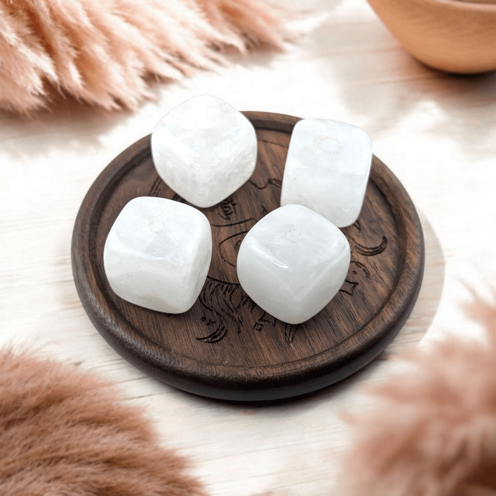 Intuitively selected clear quartz cube incense holder
