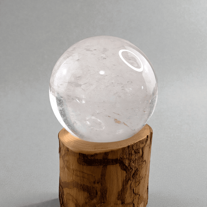 Crown chakra clear quartz sphere for overwhelm available at zen collection crystal store in Barrie