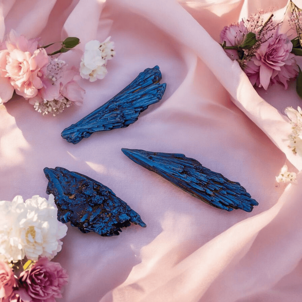 Black Kyanite aura crystal