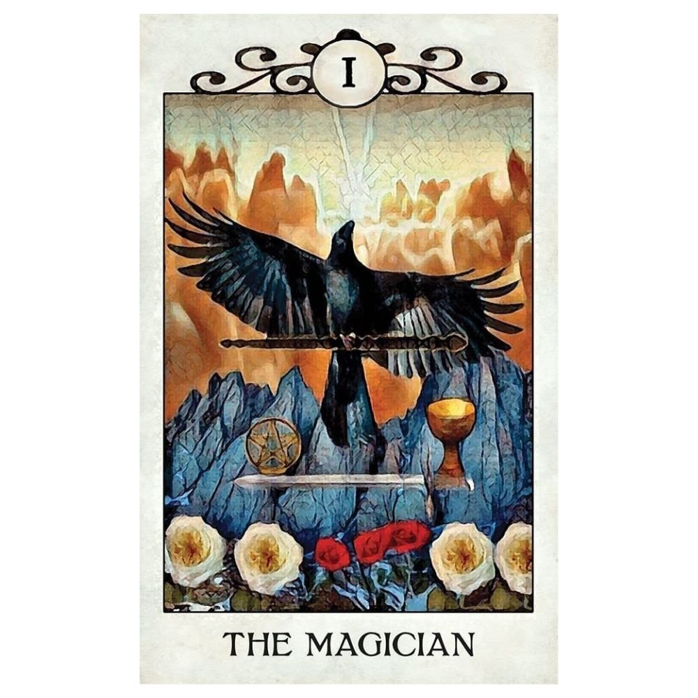 Crow Tarot Deck - 78 Cards Inspired by Crows and Ravens available at zen collection metaphysical stores
