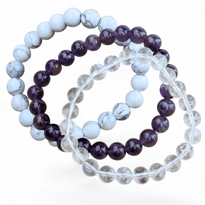 Parure de bracelets en cristaux Chakra Couronne