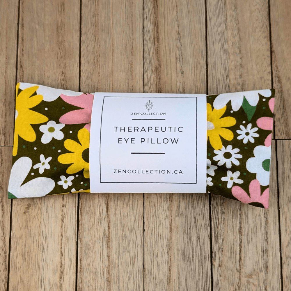 Weighted Daisy Daze eye pillow for stress relief
