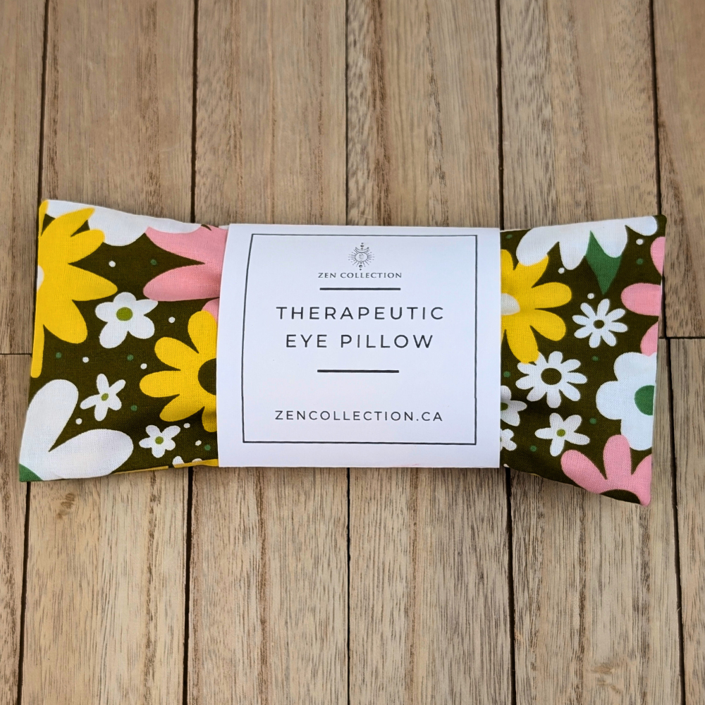 Weighted Daisy Daze eye pillow for stress relief