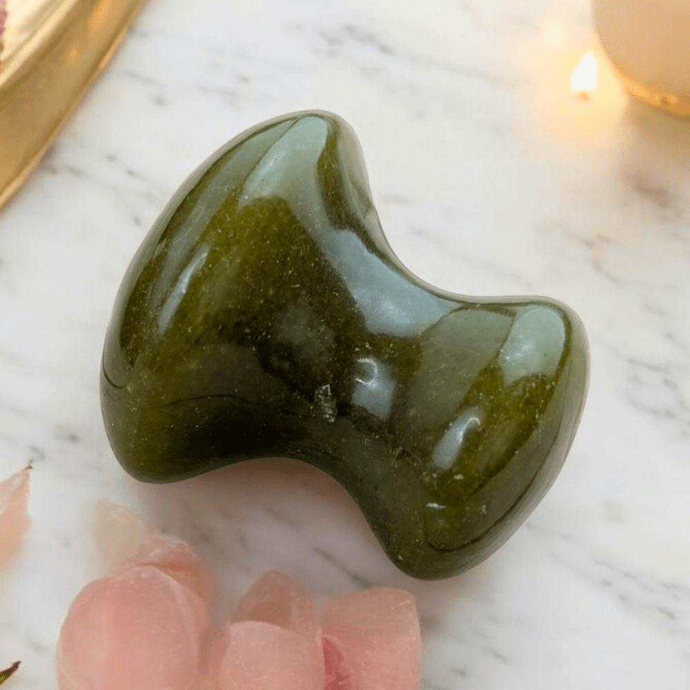 Dark Green Jade Personal Massager for self-care and balance