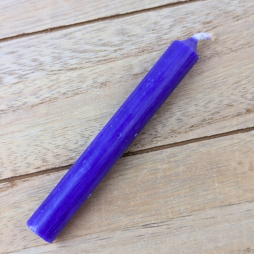 Violet mini spell candles for spiritual transformation