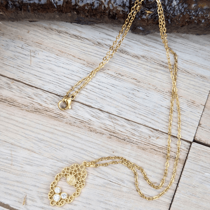 Divine Unity Necklace with intricate mandala design, ideal for meditation and mindfulness