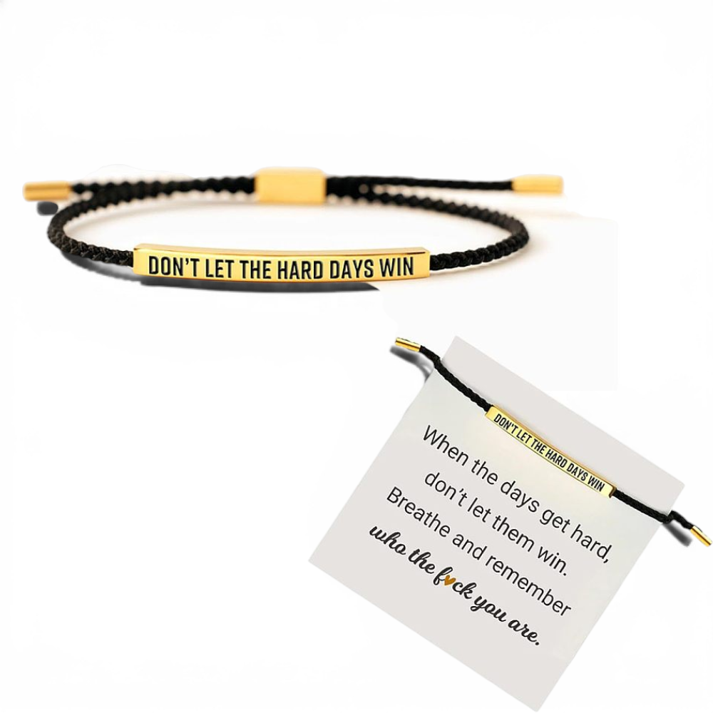 Don't Let the Hard Days Win Bracelet - Detail view | Crystal Shop Barrie Ontario
