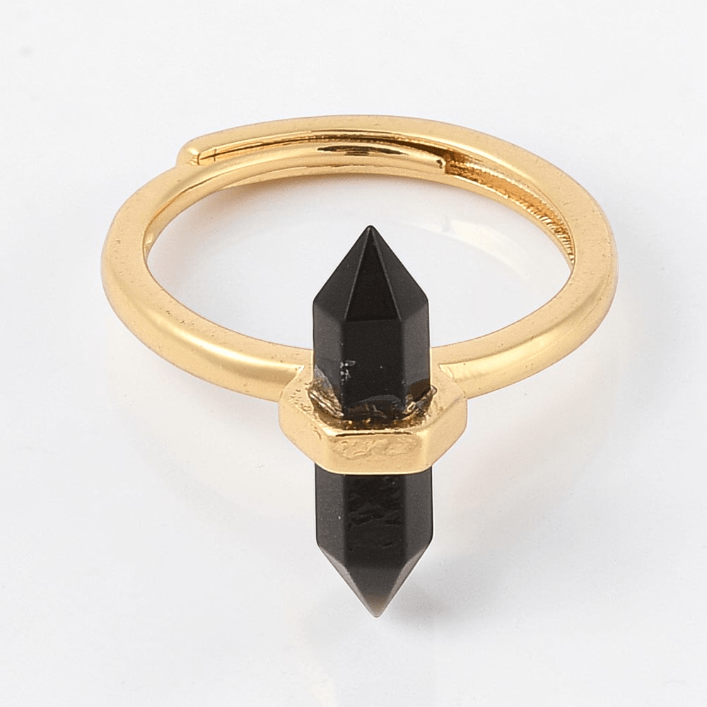 black obsidian ring for root chakra and black stone for protection. Shop in-store or online now with Zen Collection Canadian Metaphysical Store