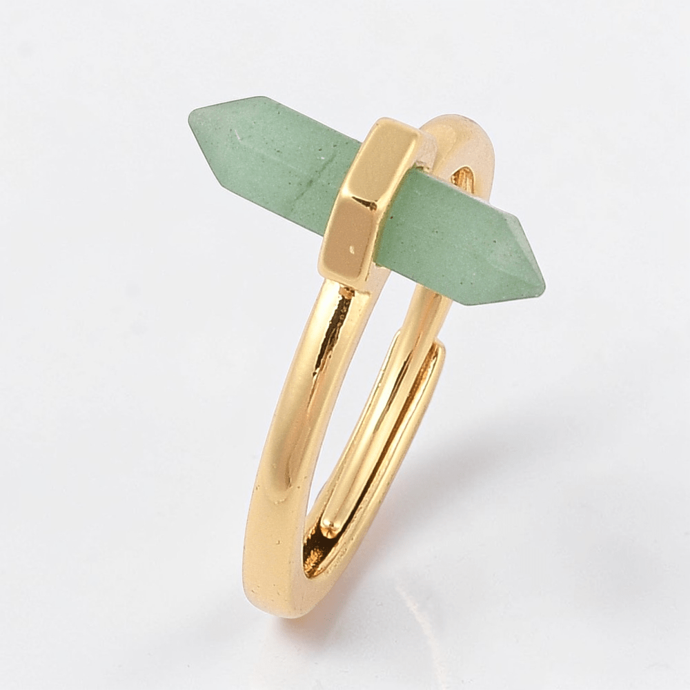 green aventurine ring for abundance and growth. Available at Zen Collection Canadian Metaphysical Store
