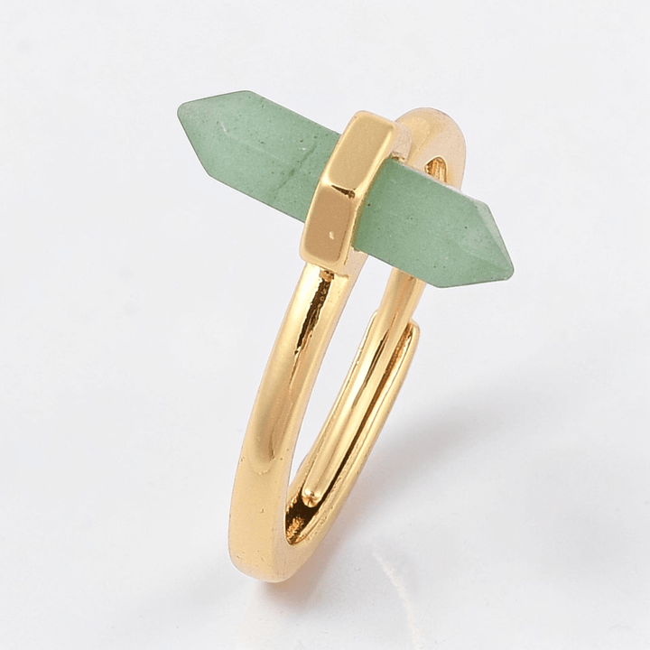 green aventurine ring for abundance and growth. Available at Zen Collection Canadian Metaphysical Store