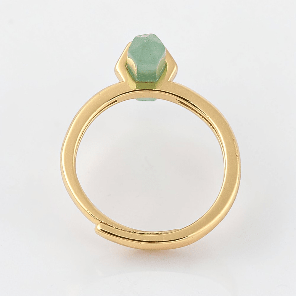 green aventurine ring for abundance and growth. Available at Zen Collection Canadian Metaphysical Store